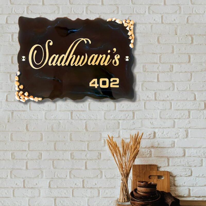 Personalized Resin Wall Name Frame – Custom Handmade Wall Art (PKR 3500) - Image 4