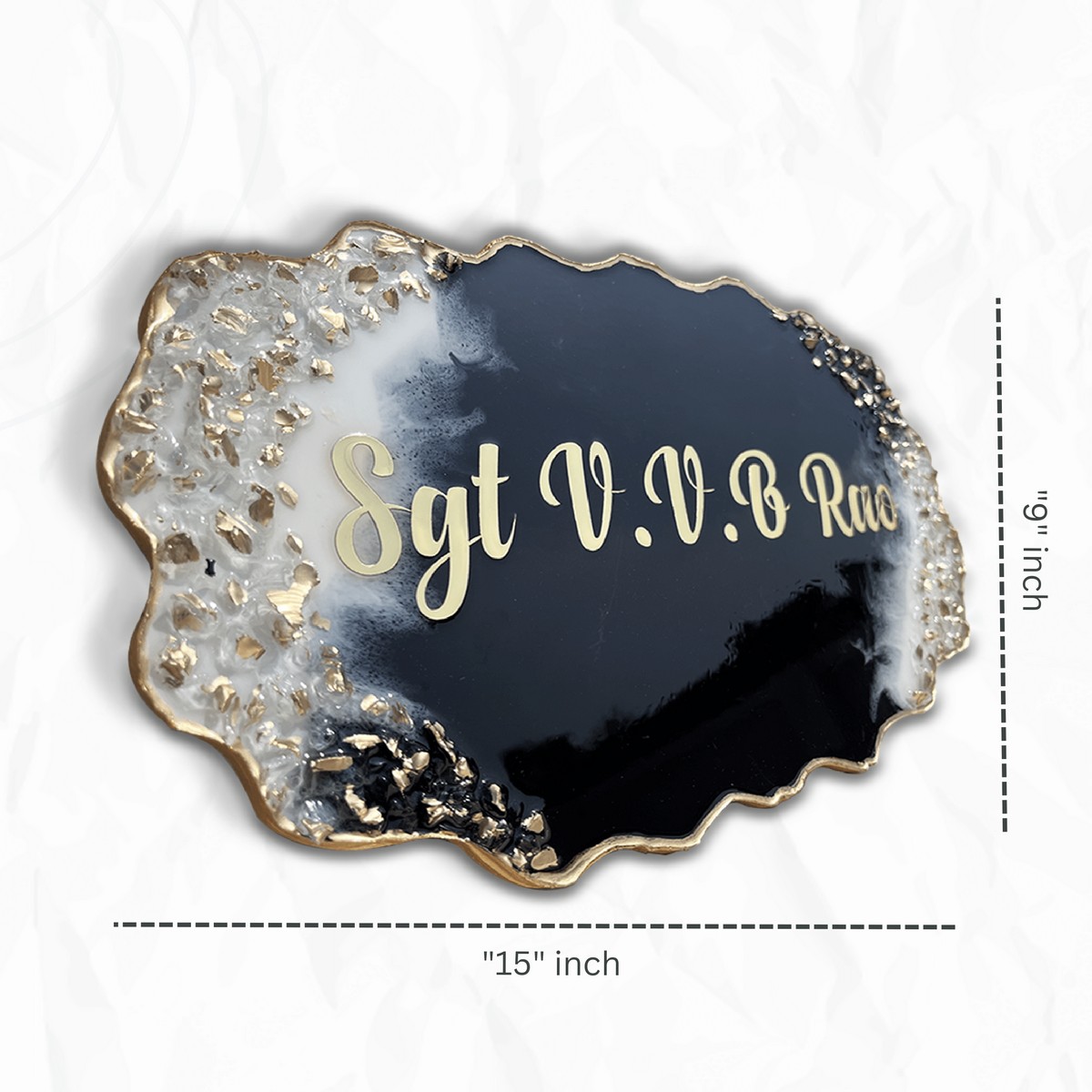 Black-and-White-Oval-Zig-Zag-Shaped-Resin-Coating-Nameplate2