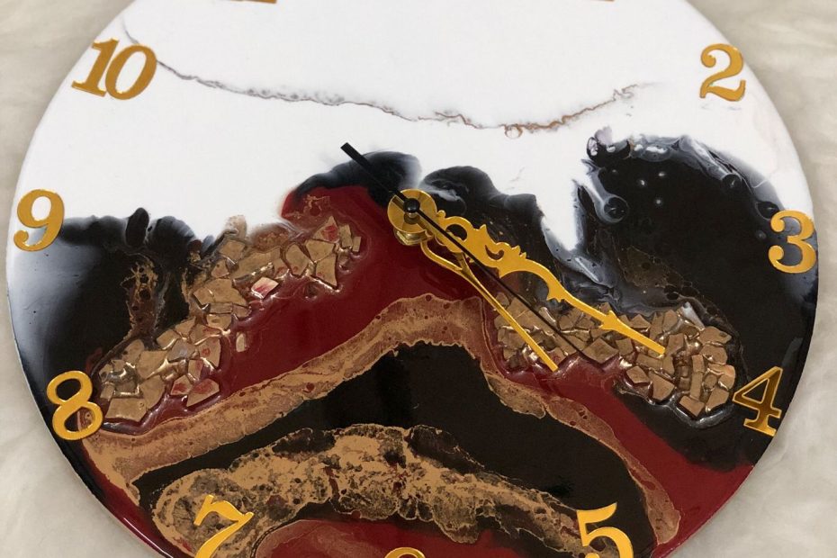 Handmade Resin Wall Clock