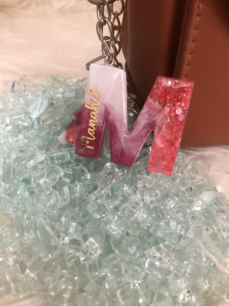 Custom Gifts in Pakistan – Handcrafted Resin Name Keychain (PKR 550) - Image 2