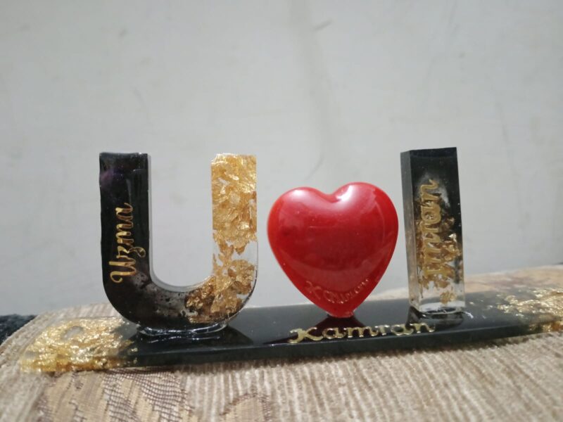 Personalized Resin Wall Name Frame – Custom Handmade Wall Art (PKR 3500) - Image 6