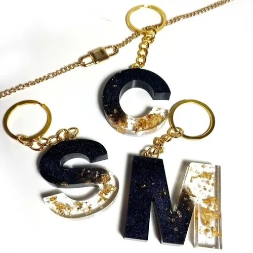 black-resin-alphabet-keyring-500x500