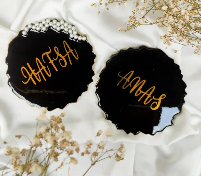 Personalized Resin Wall Name Frame – Custom Handmade Wall Art (PKR 3500) - Image 2