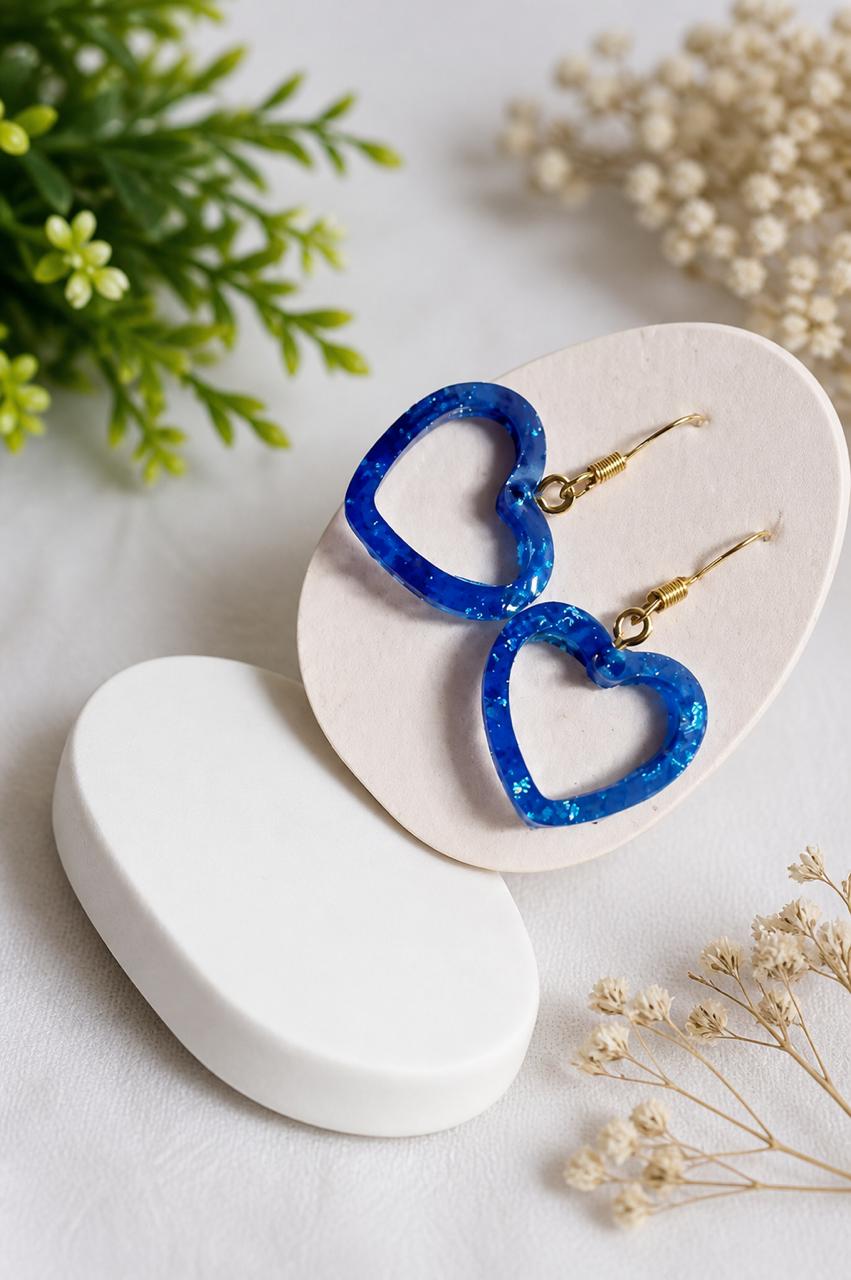 Heart Shape Minimalistic Resin Earrings
